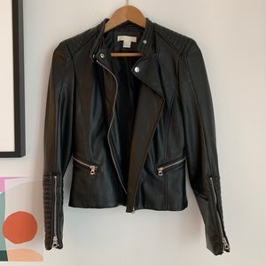 black pleather jacket